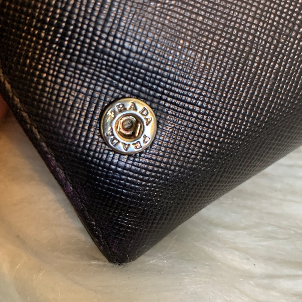 Authentic Prada leather saffiano long wallet dyed black - Picture 15 of 17